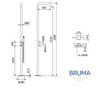 MEDIDAS COLUMNA DUCHA A SUELO BRUMA